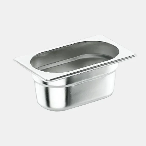 Cubeta acero inox tamaño GN 1/4. 26,5 x 16,2 cm. Varias alturas - 1 Ud.