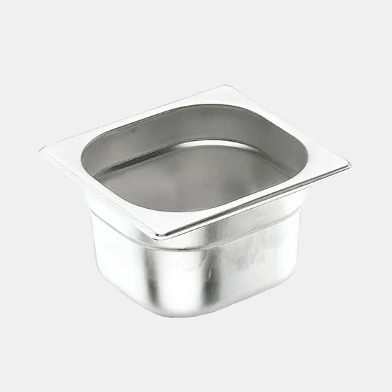 Cubeta acero inox tamaño GN 1/6. 17,6 x 16,2 cm. Varias alturas - 1 Ud.