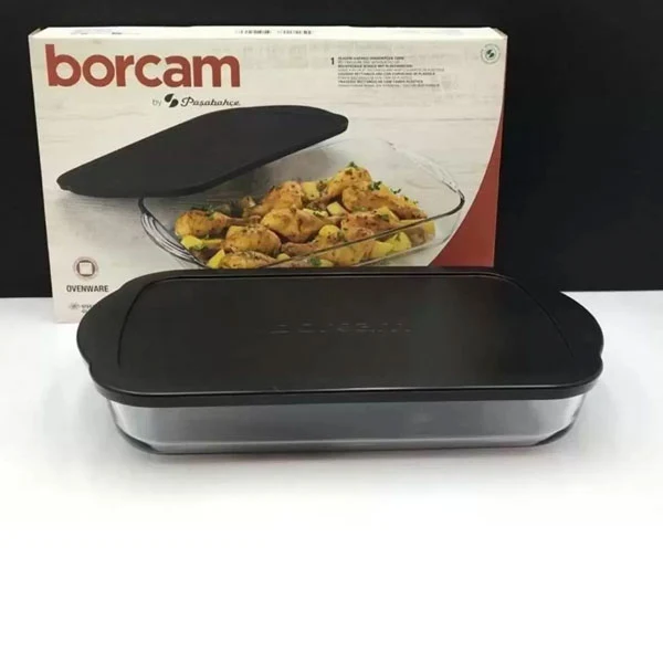 Paşabahçe 59124 Borcam zwarte bakplaat met Kapaklı 40x25cm