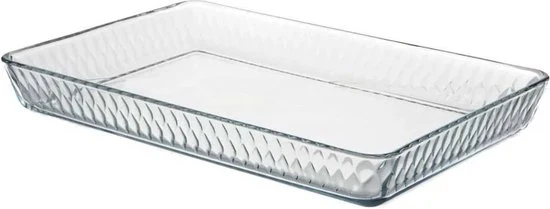 Pasabahce Borcam 590076 – Rechthoekig Cam Ovenschaal – 2900 ml