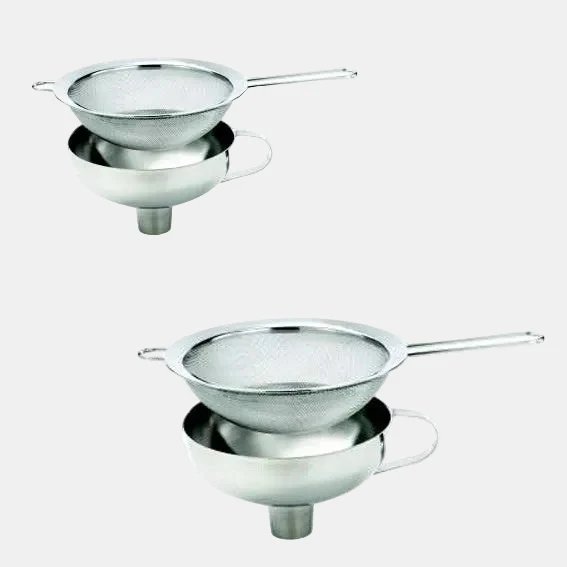 Embudo + colador acero inox para sifón - 1 ud.