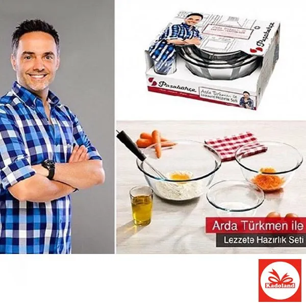 Paşabahçe 4 Parça Arda Turkmen Hazırlık Seti | 4 Dlg. Kommen Set | 7832