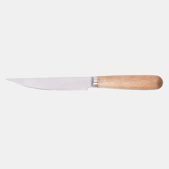 Cuchillo chuletero mango de madera Aneto. 22,3 cm - 6 Uds.