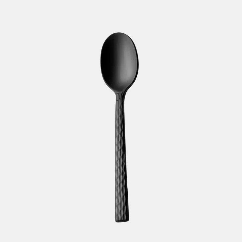 Cuchara Cafe olive Matt Black. 14 cm - 12 Uds