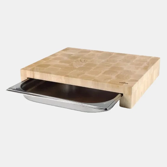 Tabla de corte collectwood GN 2/3 con cubeta. 41.5 x 34 x 7.1 cm - 1 Ud.