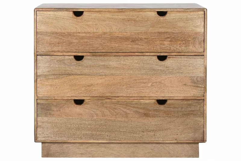 COMODA MANGO 100X40X90 3 CAJONES NATURAL MARRON