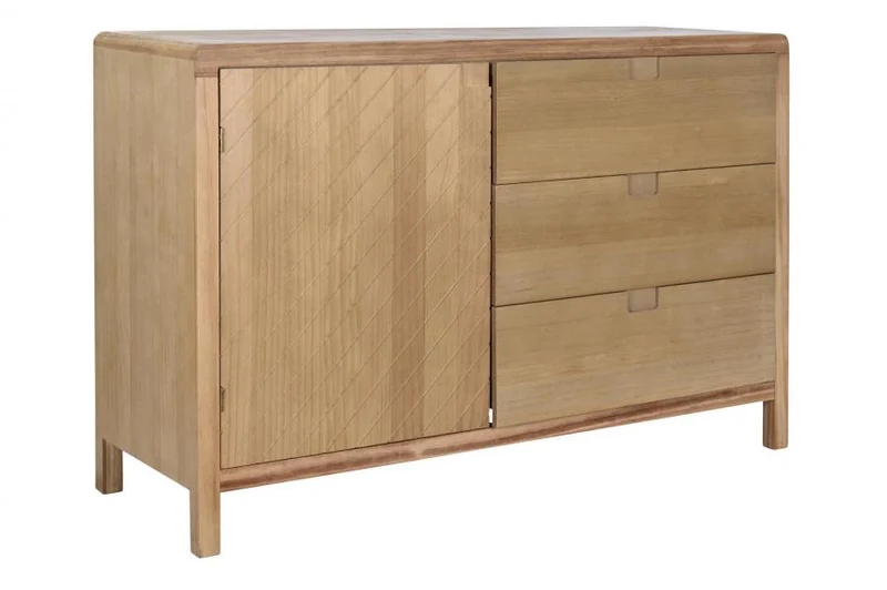 BUFFET PINO MDF 120X40X80 3 CAJONES MARRON CLARO