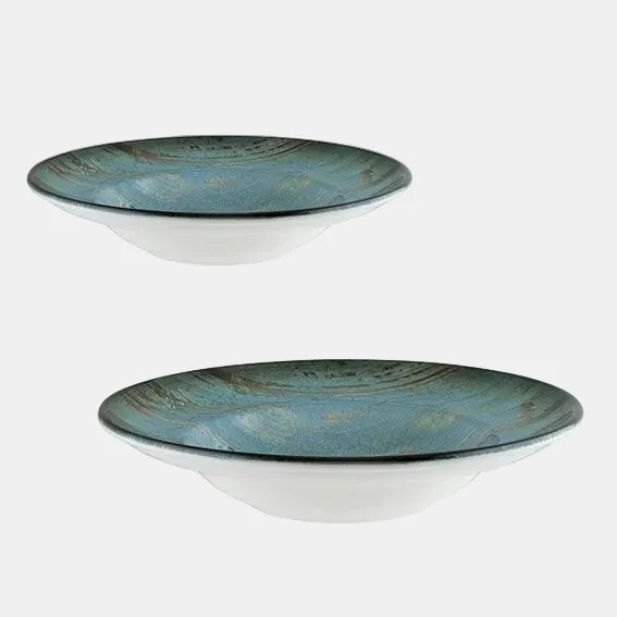 Plato hondo porcelana Omeya. ø23 x 4 cm. 100 cl - 6 Uds.