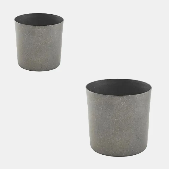Vaso liso de acero inox vintage. ø8,5 x 8,5 cm 42 cl - 12 Ud.