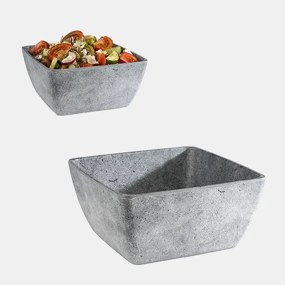 Bowl de melamina para buffet Element Cuadrado. ø25 x 12 cm. 3,8 L - 1 Ud.