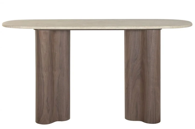 CONSOLA MADERA GRANITO 150X40X78 MARRON