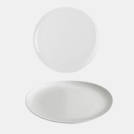 Plato llano Perla Siloxiht blanca. Varias medidas - 4 Uds.