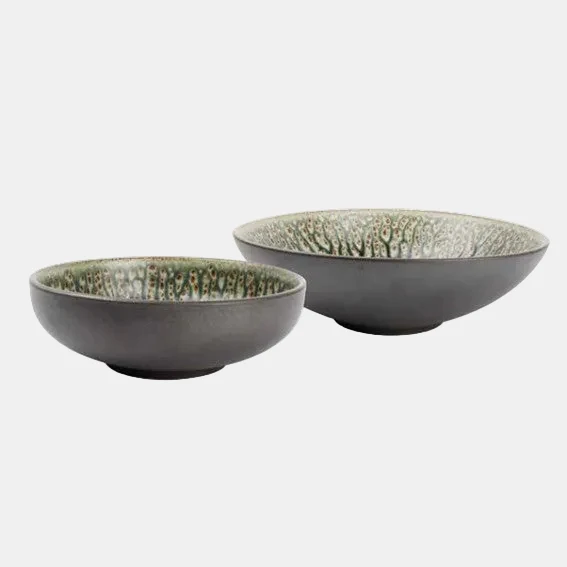 Bowl de porcelana Oxido Emerald. Varias medidas - 4 Uds.