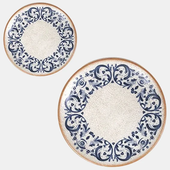 Plato llano porcelana Laudum. Varias medidas - 12 Uds.
