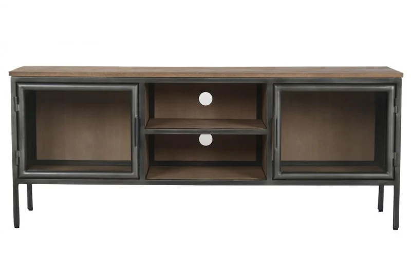 MUEBLE TV MADERA METAL 137X40X55 NATURAL