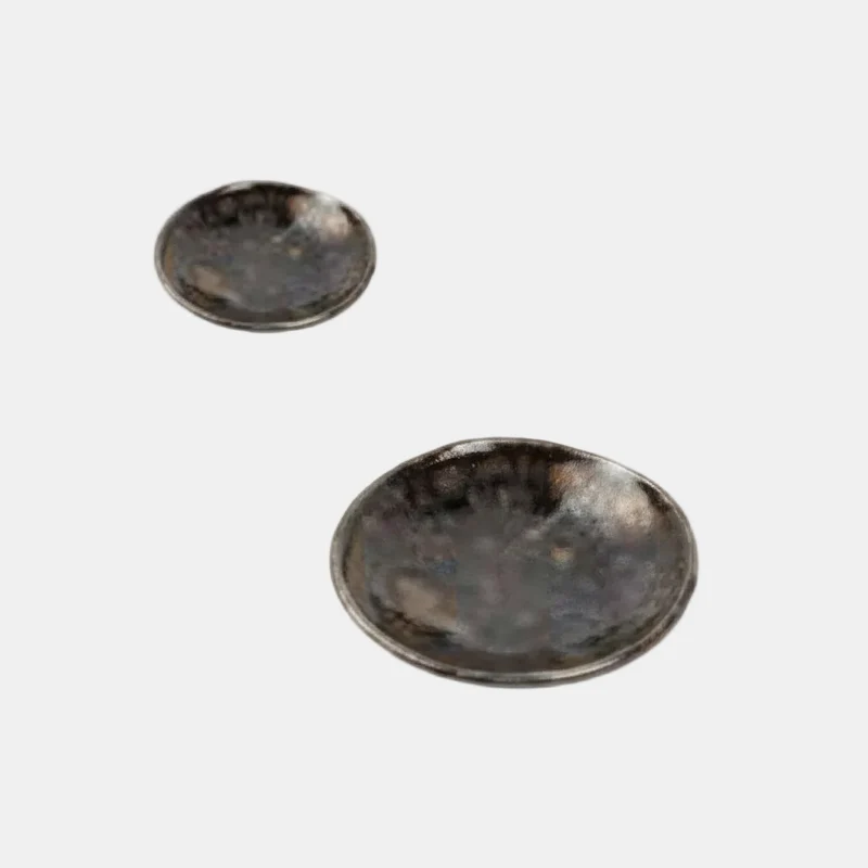 Plato pan de porcelana negro Nobile. ø9 cm - 6 Uds.