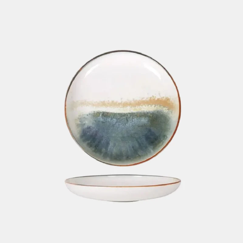 Fuente porcelana redonda Hygge ¨Caravansar". ø32 x 5.5 cm - 6 uds.