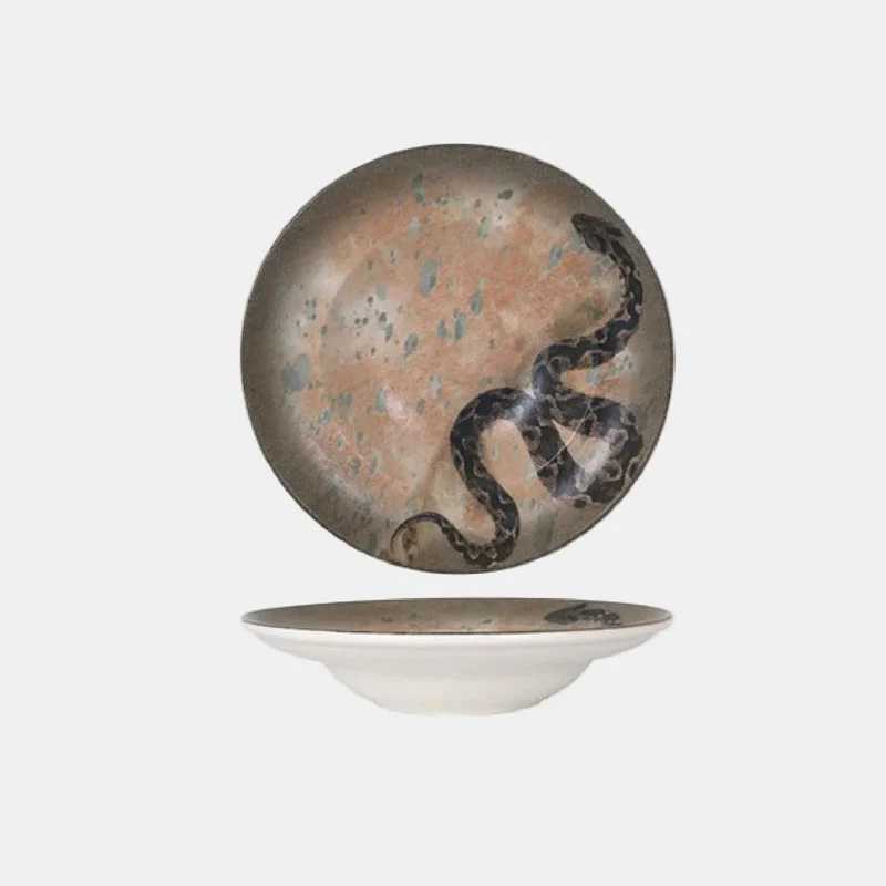 Plato pasta porcelana "Savanna" Serpiente. ø27 cm - 6 Uds.