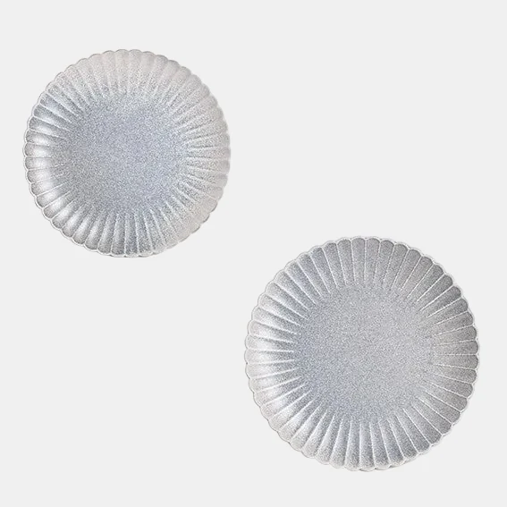 Plato llano de porcelana Dune azul. Varias medidas - 4 uds.