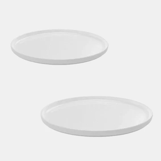Plato llano de porcelana blanca Hygge. Varias medidas - 6 Uds.