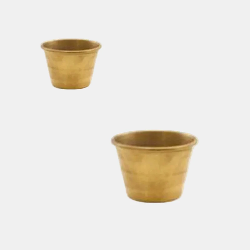 Ramekin acero oro vintage 71 ml - 24 Uds.