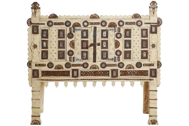 APARADOR TECA 120X30X108 DAMCHIYA ANTIGUO NATURAL