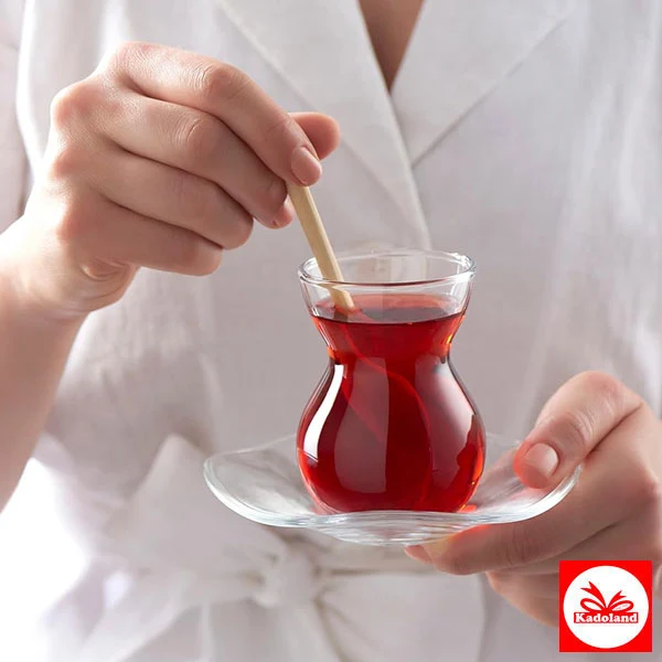 Paşabahçe Dantel Cam Çay Bardağı, 6 Parça, Şeffaf, 145 cc | 42841