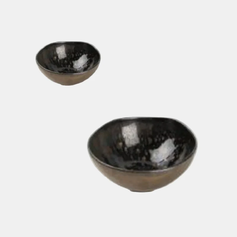 Bowl de porcelana negro Nobile. 15 x 6.5 cm - 4 Uds.