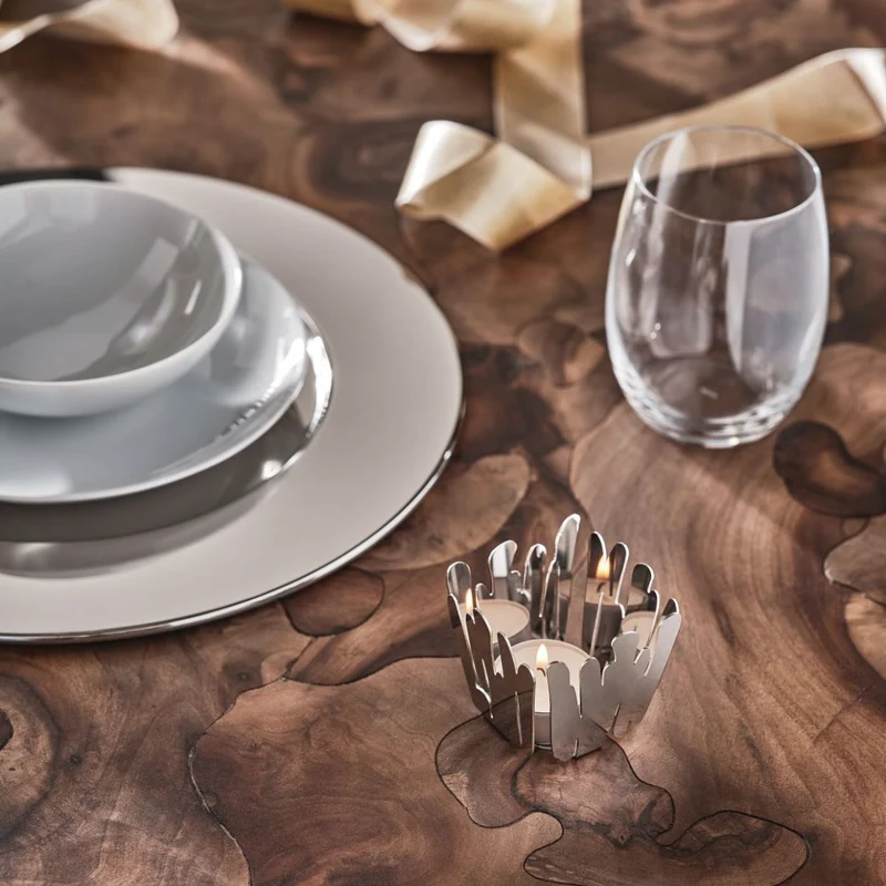 Portavelas de acero inoxidable Barknest Alessi