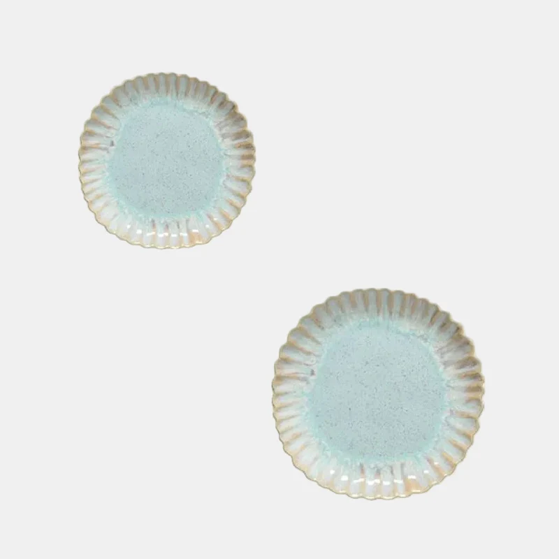 Plato llano porcelana Mallorca Sea Blue. Varias medidas - 6 uds.