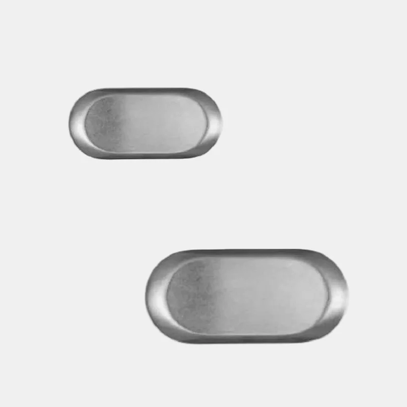 Bandeja oval plata vieja inox vintage. Varias medidas - 12 uds.