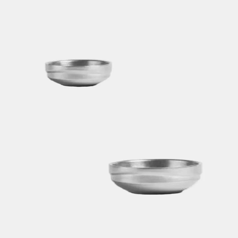 Bowl plata vieja inox vintage. Varias medidas - 12 uds.