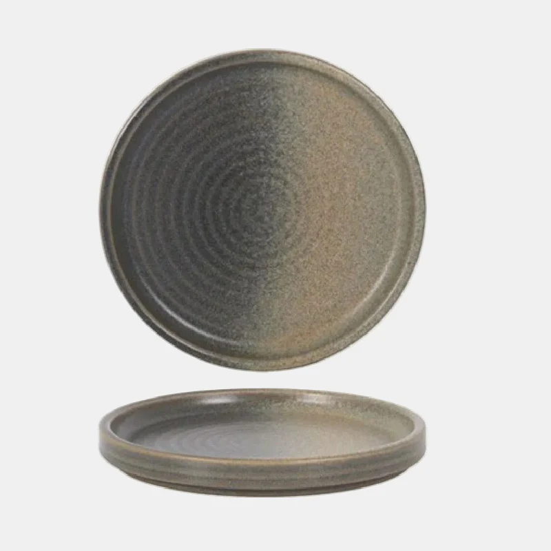 Plato llano porcelana Ripple Mileto. Varias medidas y unidades.