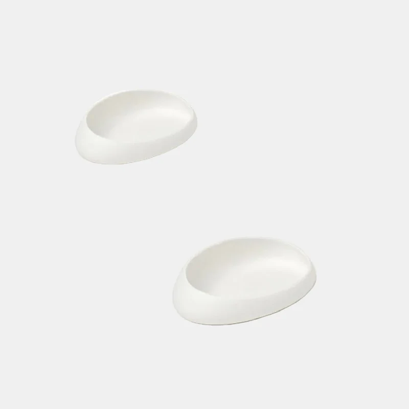Mini plato porcelana "Plaisir 8". 12.4 x 8 x 3.3 cm. Varios colores - 4 Uds.