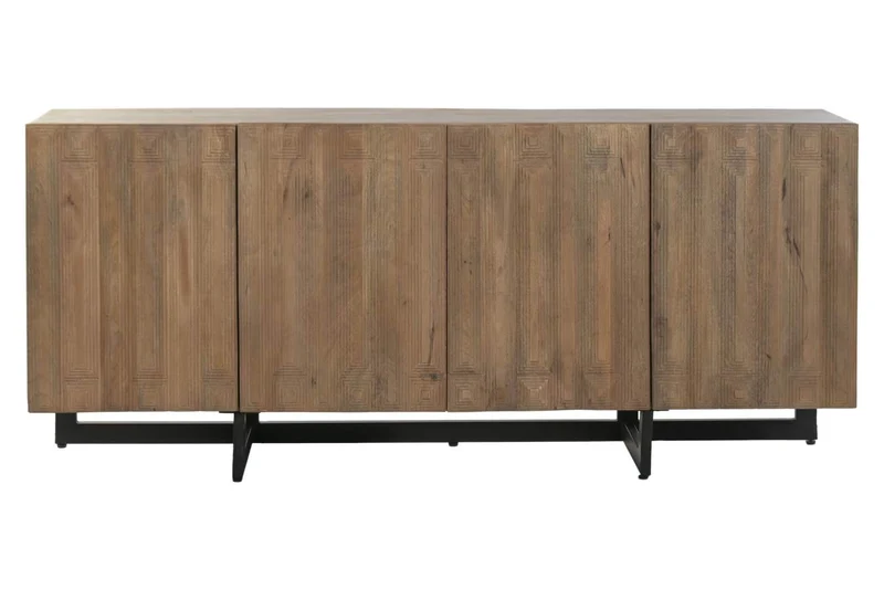 BUFFET MANGO METAL 180X38,7X80 DESGASTADO BLANCO