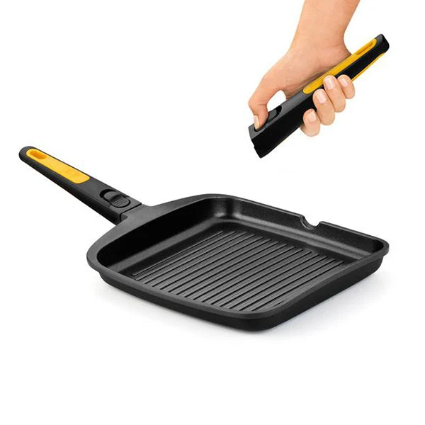 Grill antiadherente estriado mango desmontable Fast Click BRA