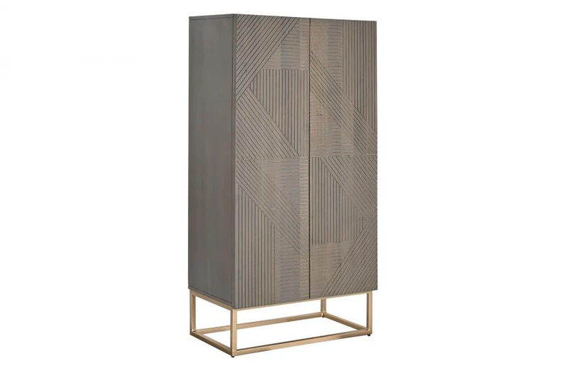 ARMARIO MADERA JAMUN 70X38X140 GRIS OSCURO