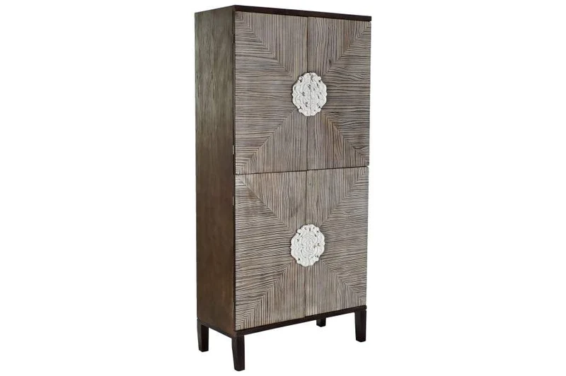 ARMARIO ABETO MDF 86X41X181 ENVEJECIDO