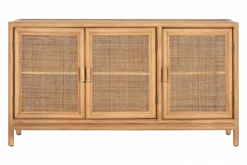 APARADOR ABETO RATAN 120X40X65 3 PUERTAS NATURAL