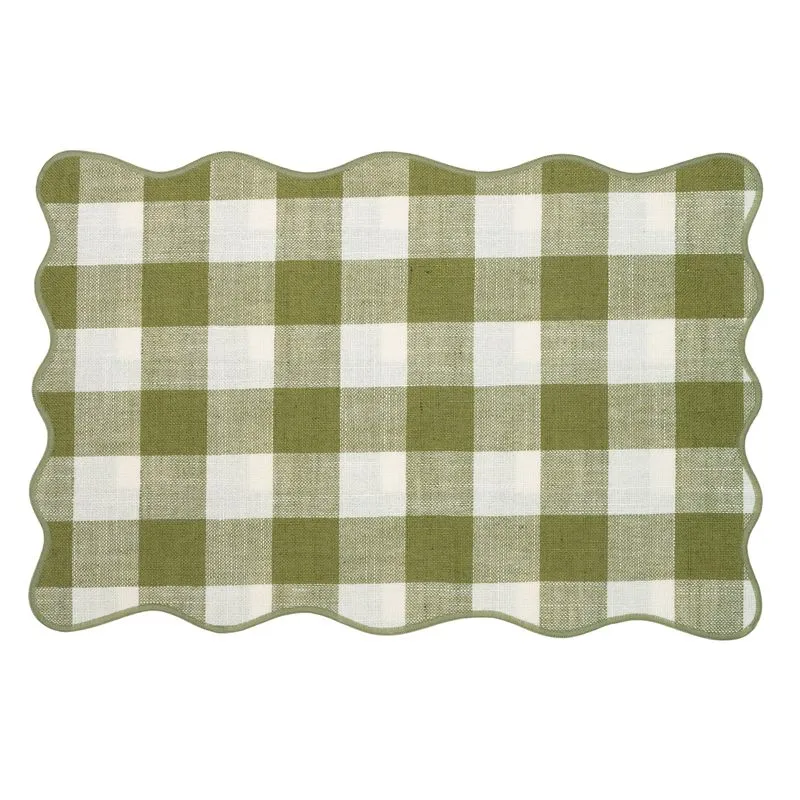 INDIVIDUAL 45X30CM ONDAS VICHY VERDE