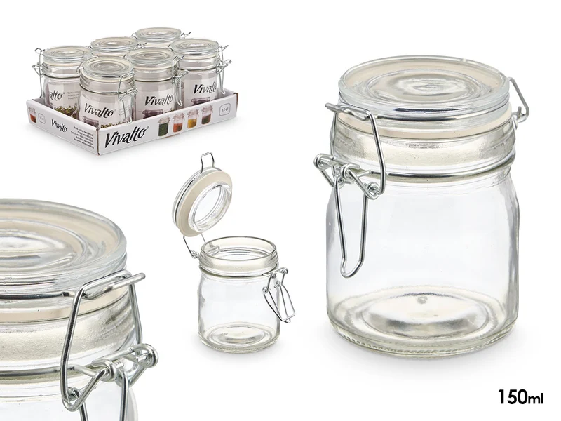TARRO CRISTAL REDONDO HERMETICO 150ML