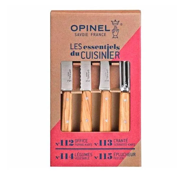 Conjunto cuchillos y pelador Opinel Essentiels