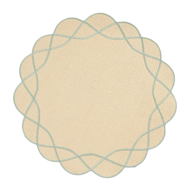 INDIVIDUAL 38CM ONDAS PESPUNTE AZUL