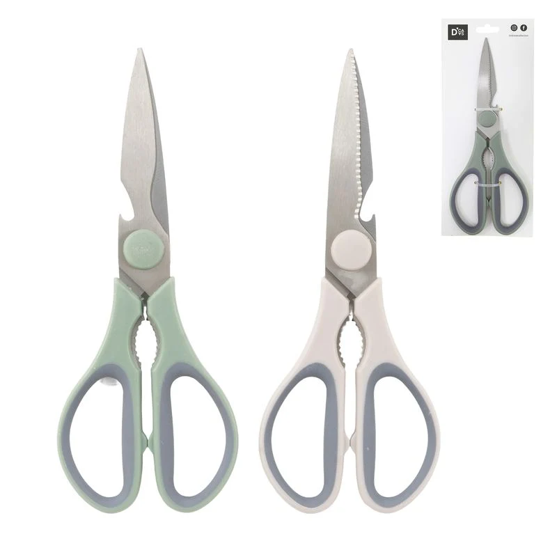 TIJERAS COCINA VERDE MENTA Y BLANCO ROTO