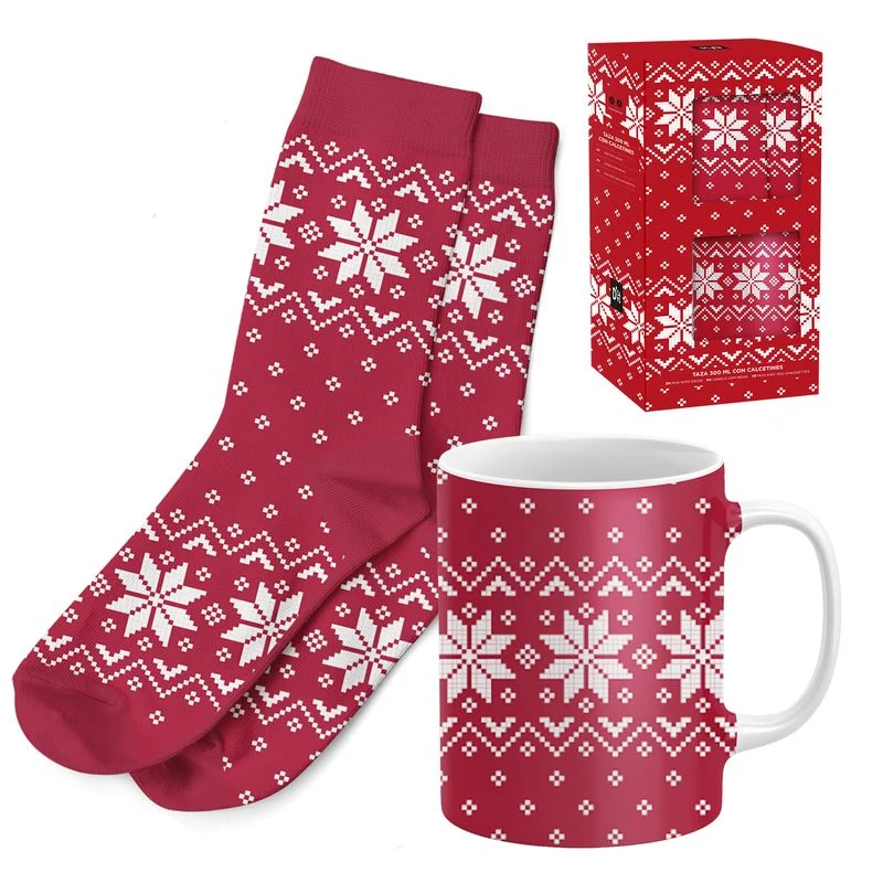 SET REGALO TAZA 300ML CON CALCETIN T.38-42 NAVIDAD