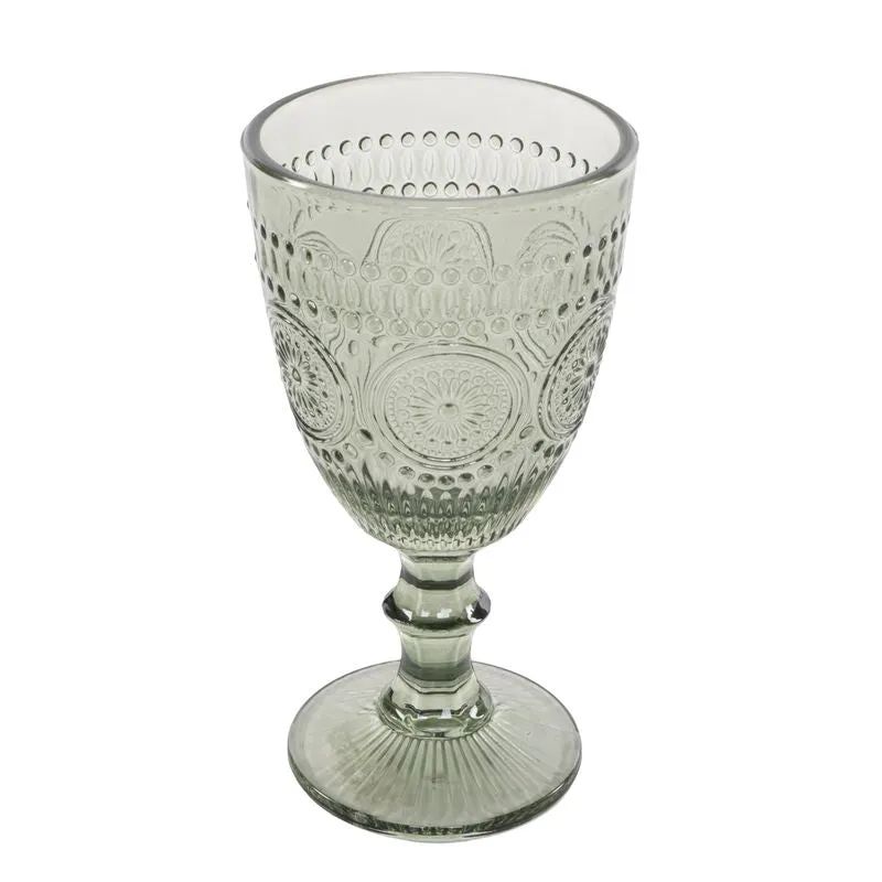 COPA CRISTAL GRABADO 300ML VERDE AGUA
