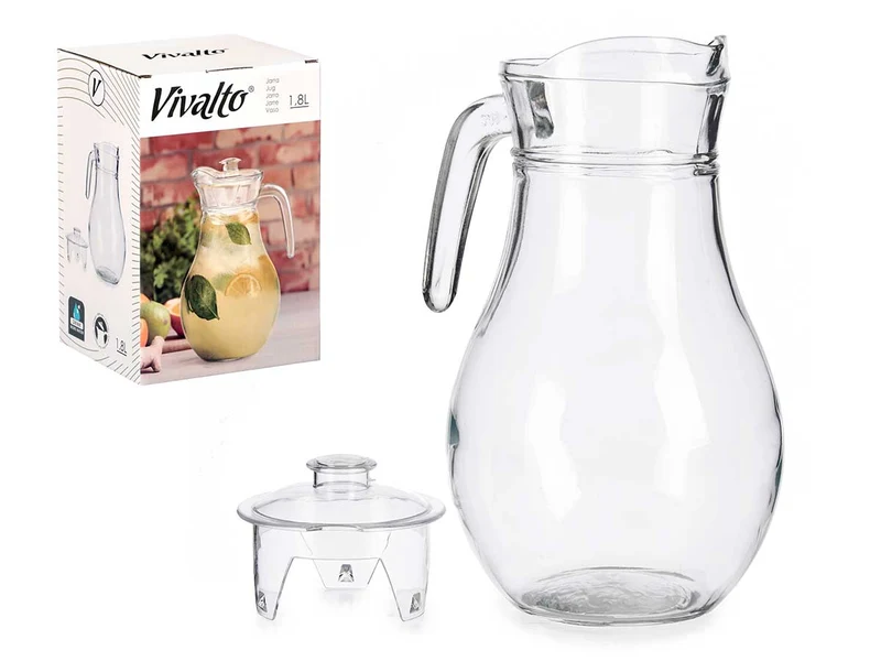 JARRA CRISTAL TAPA TRANSPARENTE 1,8L
