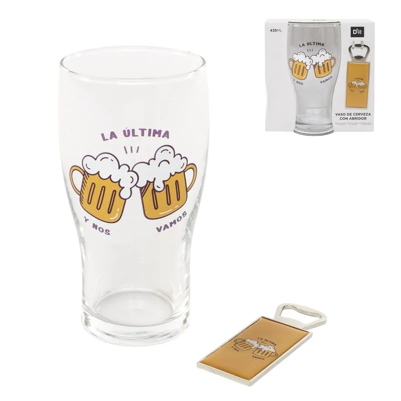 VASO DE CERVEZA 435ML CON ABRIDOR 2
