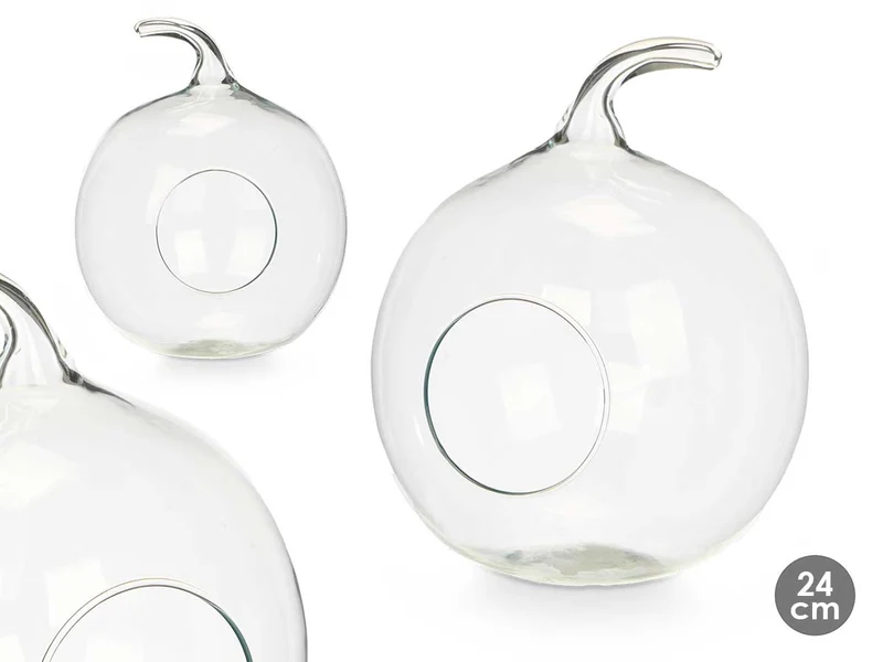 MANZANA CRISTAL CON AGUJERO 24CM