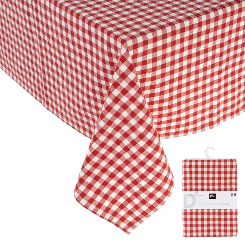 MANTEL VICHY ROJO 145X145CM